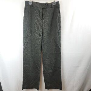 Van Heusen Studio Womens Sz 4 Reg Wide Leg Fashion Fit Stretch Black Grey Pant